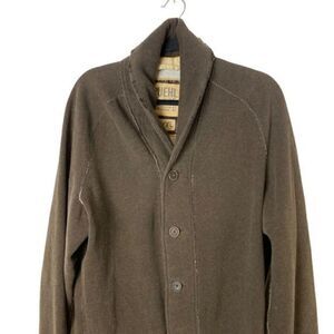 #136 RAHL distressed fleece lined sweater coat